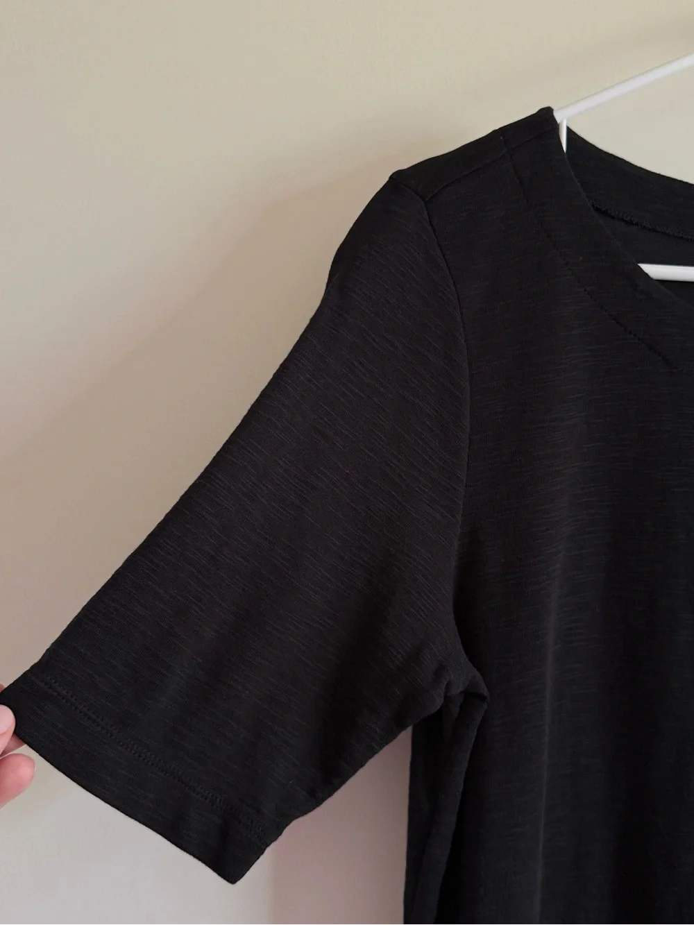 J. Jill Pima Cotton Slub Elbow-Sleeve Tee Like New